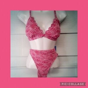 Pink Two Piece bikini.